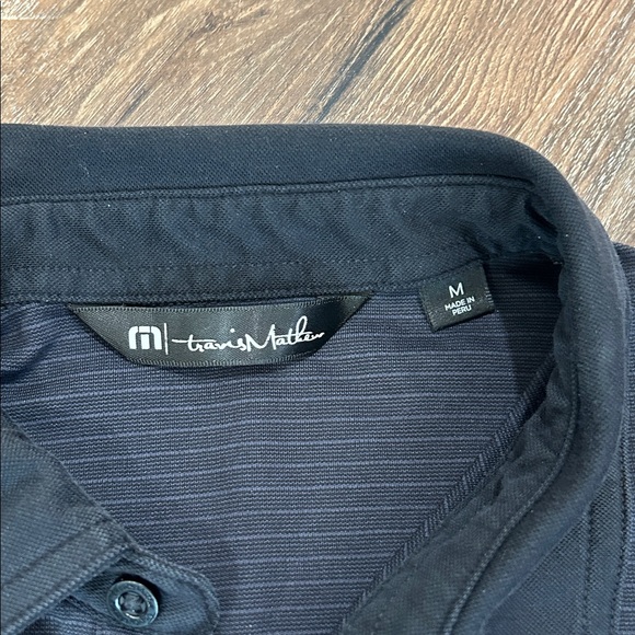 Travis Mathew polo black striped size Medium - Picture 7 of 12